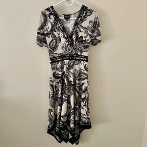 ECI New York Asymmetrical Paisley Print Dress